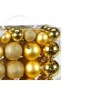 Sada 44 ks ozdob: Ozdoby kulaté zlaté mix 4 a 5 cm