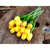 Sada 13 ks květin: Tulipány žluté 35 cm