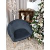 Křeslo sametově šedé 73 cm