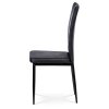 Jídelní židle černá imitace broušené kůže / kov