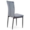 Jídelní židle šedá sametová látka / kov