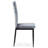 Jídelní židle šedá sametová látka / kov