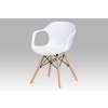 Jídelní židle bílá plastová / buk