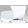 Jídelní židle bílá plastová / chrom