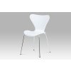 Jídelní židle bílá plastová / chrom
