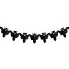 Řetěz s netopýry papírový černý 360 cm