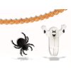 Sada 3 ks papírových dekorací: pavouk, duch, řetěz s dýněmi