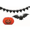 Sada 3 ks papírových dekorací: dýně, netopýr, řetěz s netopýry