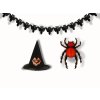 Sada 3 ks papírových dekorací: pavouk, klobouk, řetěz s netopýry