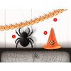 Sada 3 ks papírových dekorací: pavouk, klobouk, řetěz s dýněmi