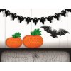 Sada 4 ks papírových dekorací: dýně velká a malá, netopýr, řetěz s netopýry