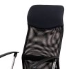 Kancelářská židle černá látka a síťovina / kov