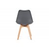 Jídelní židle šedá plastová / buk