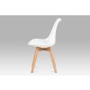 Jídelní židle bílá plastová / buk
