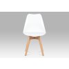 Jídelní židle bílá plastová / buk