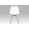 Jídelní židle bílá plastová / buk