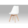 Jídelní židle bílá plastová / buk