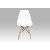 Jídelní židle bílá plastová /  buk
