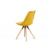 Jídelní židle žlutá plastový / buk