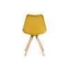 Jídelní židle žlutá plastový / buk