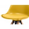 Jídelní židle žlutá plastový / buk