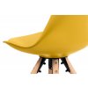 Jídelní židle žlutá plastový / buk