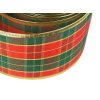 Stuha károvaná červeno-zelená 6 cm x 10 m