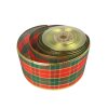 Stuha károvaná červeno-zelená 6 cm x 10 m