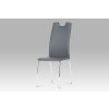 Jídelní židle šedá ekokůže / chrom