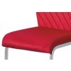 Jídelní židle červená sametová látka / chrom