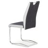 Jídelní židle šedobílá látka / chrom