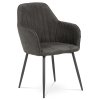 Jídelní židle v šedá látka / kov