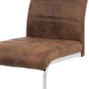 Jídelní židle hnědá látka / chrom