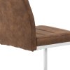 Jídelní židle hnědá látka / chrom