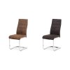 Jídelní židle hnědá látka / chrom