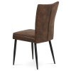 Jídelní židle hnědá imitace broušené kůže / kov