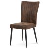 Jídelní židle hnědá imitace broušené kůže / kov