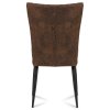 Jídelní židle hnědá imitace broušené kůže / kov