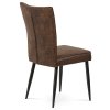 Jídelní židle hnědá imitace broušené kůže / kov