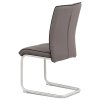 Jídelní židle cappuccino ekokůže / broušený nerez