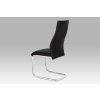 Jídelní židle černá koženka / chrom