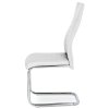 Jídelní židle bílá koženka / chrom