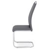 Jídelní židle šedá ekokůže / chrom