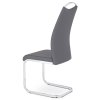Jídelní židle šedá ekokůže / chrom