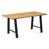 Jídelní stůl dub / kov 160 x 90 cm