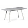 Jídelní stůl rozkládací šedý sklo / kov 120 - 160 x 80 cm