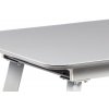 Jídelní stůl rozkládací šedý sklo / kov 120 - 160 x 80 cm