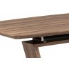Jídelní stůl rozkládací tmavý dub / kov 140 - 180 x 80 cm