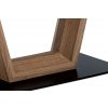 Jídelní stůl rozkládací tmavý dub / kov 140 - 180 x 80 cm