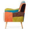 Křeslo barevné patchwork / dřevo